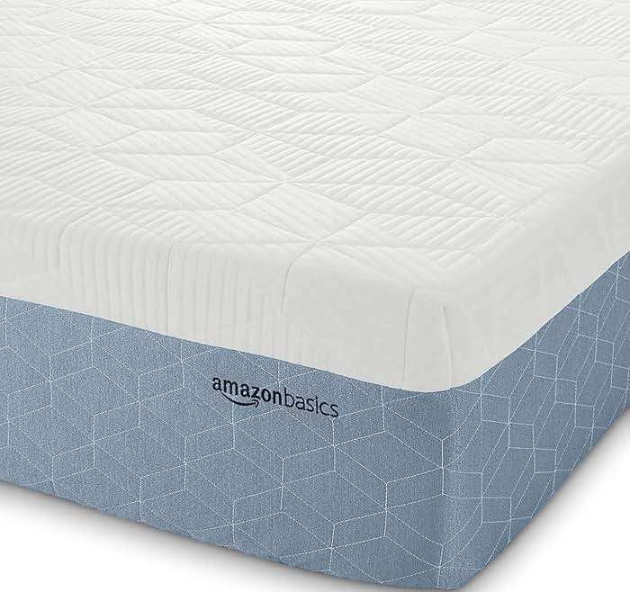 Amazon Basics Cooling Gel Memory Foam Mattress, Medium-Firm, Body Contouring, CertiPUR-US Certified Foam, King Size, 80 x 76 x 12 inches, White/Gray - Image 3