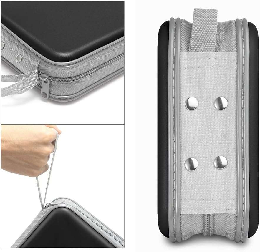 Siveit CD Case, 40 Capacity CD/DVD Case Holders Wallet Hard Plastic DVD Disc Cases Storage Binder for Car Home Office Travel (Black) - Image 3