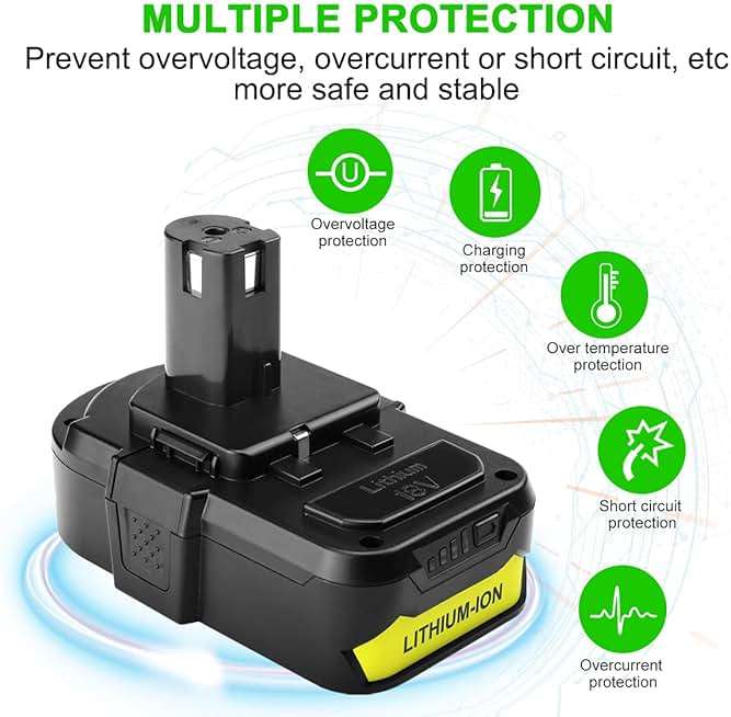 energup 2-Pack 3.8Ah Replacement for Ryobi 18V Batteries P108 P104 P105 P102 P103 P122 P109 - Image 5
