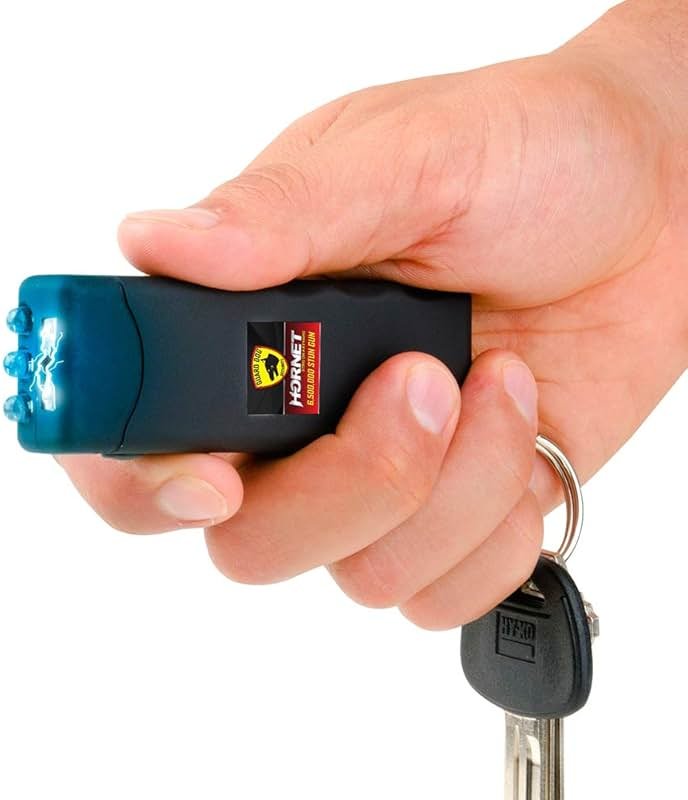 Guard Dog Security Flashlight Stun Gun Self Defense, High Voltage Hornet Mini Stun Gun Keychain, Rechargeable Womens Self Defense, Safety Switch, Powerful Flashlight, Compact Device - Product Image