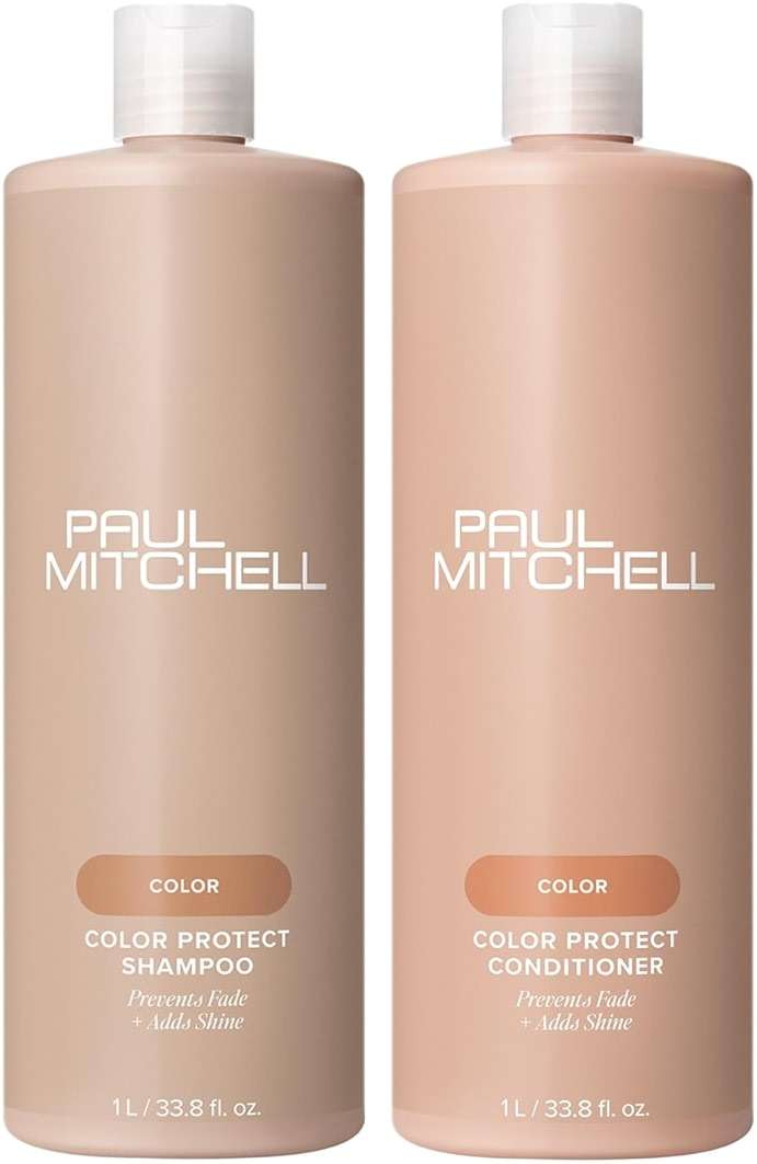 Paul Mitchell Color Protect Shampoo and Conditioner, Adds Protection, For Color-Treated Hair, 33.8 fl. oz, Set - Image 1