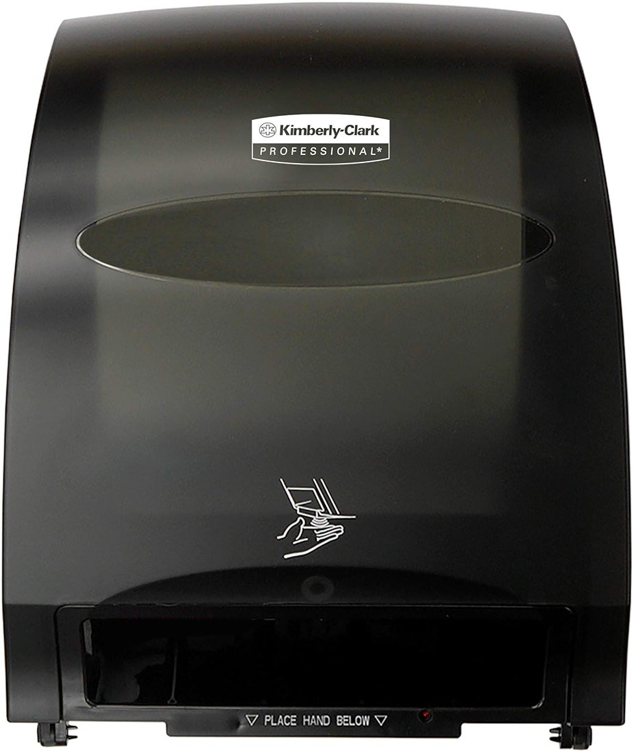 Kimberly-Clark Professional Automatic Hard Roll Paper Towel Dispenser (48857), Black, Universal 1.75" Core Compatible, Wall Mounted, for Commercial Hand Towels (Qty 1) - Product Image