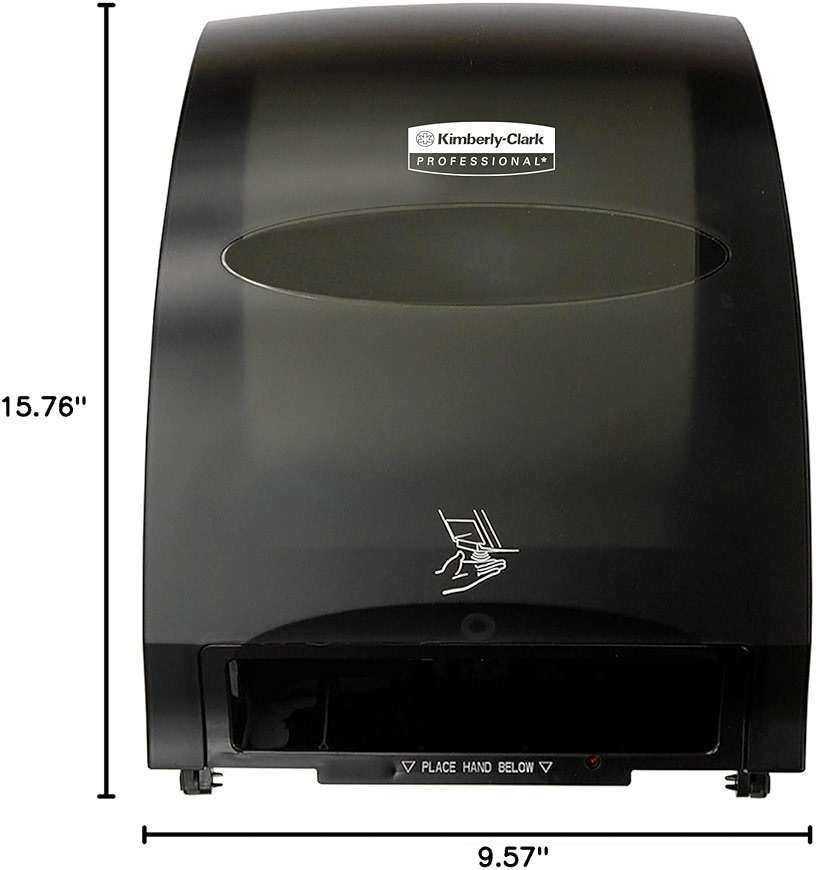Kimberly-Clark Professional Automatic Hard Roll Paper Towel Dispenser (48857), Black, Universal 1.75" Core Compatible, Wall Mounted, for Commercial Hand Towels (Qty 1) - Image 3