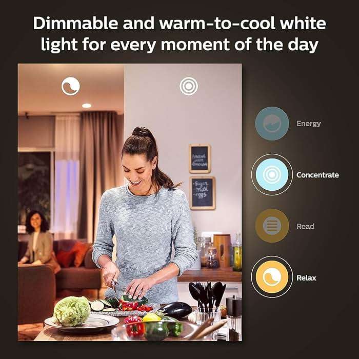 Philips Hue Smart 60W A19 LED Bulb - Soft Warm White Light - 2 Pack - 800LM - E26 - Indoor - Control with Hue App - Works with Alexa, Google Assistant and Apple Homekit - Image 4