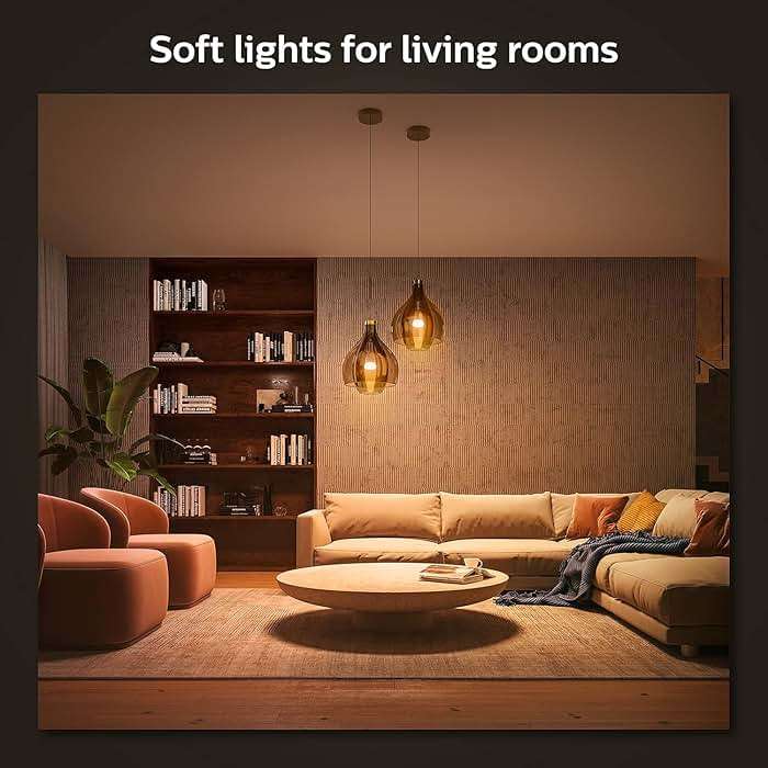 Philips Hue Smart 60W A19 LED Bulb - Soft Warm White Light - 2 Pack - 800LM - E26 - Indoor - Control with Hue App - Works with Alexa, Google Assistant and Apple Homekit - Image 5