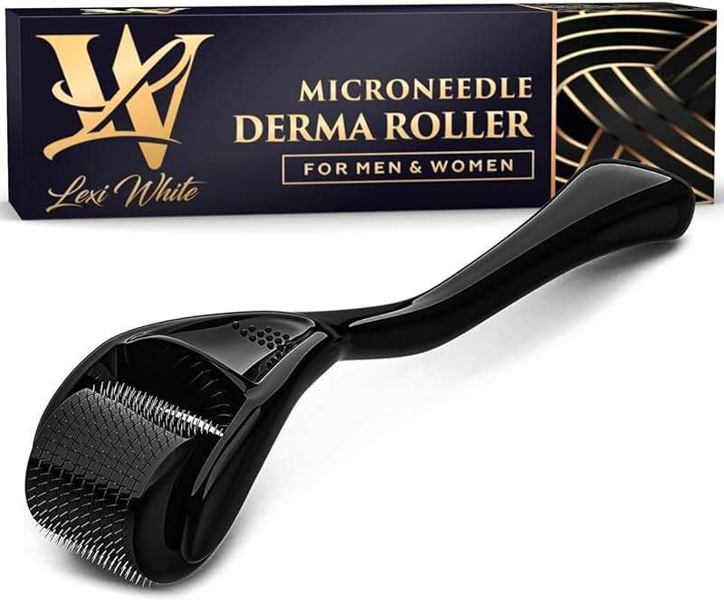 Derma Roller for Beard & Scalp Men - 540 Precision Titanium Microneedle Tool for Beard & Hair - Ergonomic Grip, Titanium Strength - 0.25mm - Image 1