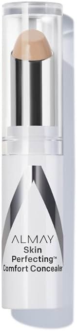Almay Skin Perfecting Comfort Concealer, Face Makeup, Full Coverage, Natural Looking Finish, Cruelty-Free, Hypoallergenic, Dermatologist Tested, 120 Light, 1 Count - Product Image