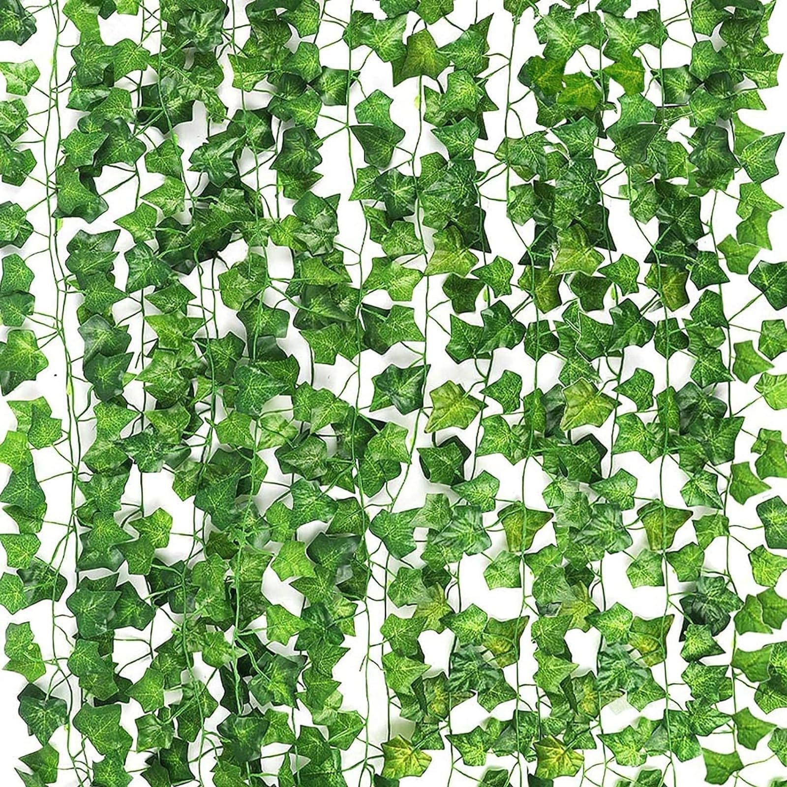 CEWOR 14pcs 98 Feet Fake Vines for Room Decor Artificial Vines Ivy Leaves Hanging Greenery Garlands for Home Bedroom Wall Wedding - Product Image