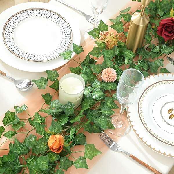 CEWOR 14pcs 98 Feet Fake Vines for Room Decor Artificial Vines Ivy Leaves Hanging Greenery Garlands for Home Bedroom Wall Wedding - Image 4
