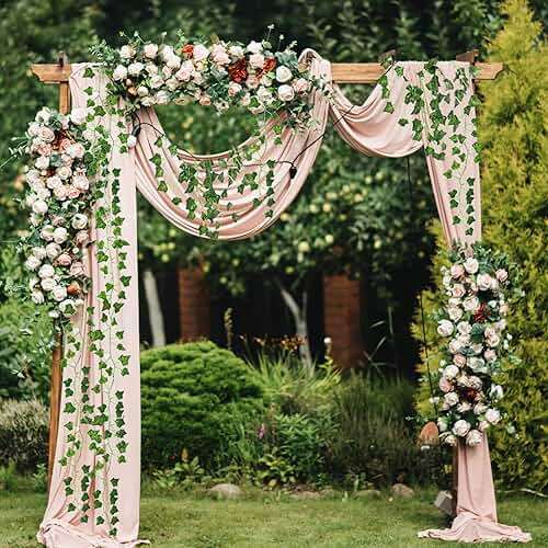 CEWOR 14pcs 98 Feet Fake Vines for Room Decor Artificial Vines Ivy Leaves Hanging Greenery Garlands for Home Bedroom Wall Wedding - Image 5