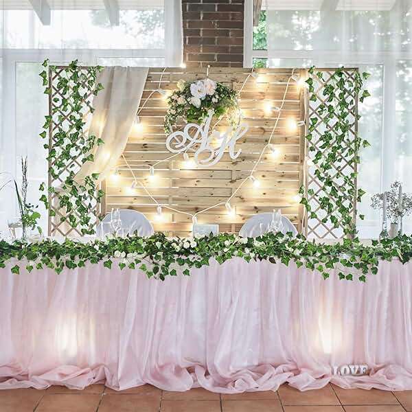 CEWOR 14pcs 98 Feet Fake Vines for Room Decor Artificial Vines Ivy Leaves Hanging Greenery Garlands for Home Bedroom Wall Wedding - Image 7