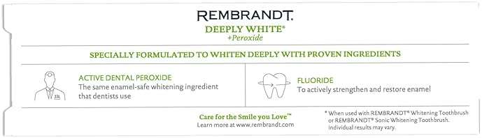 Rembrandt Deeply White + Peroxide Whitening Toothpaste, Peppermint Flavor, 3.5-Ounce (Pack of 2) (Packaging may Vary) - Image 3