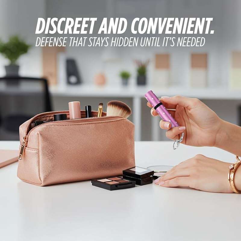 Electra Lipstick Mini Stun Gun for Women Self Defense, Discreet and Powerful Stun Gun Keychain with Flashlight, Maximum Voltage, Recharcheable Battery by Guard Dog Security - Image 3
