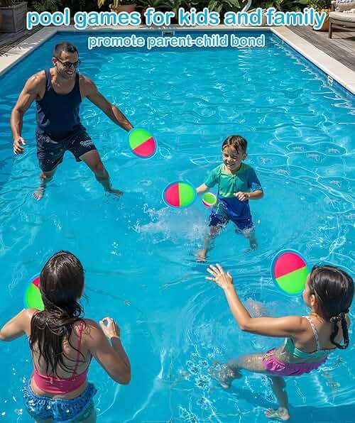 Qrooper Toss and Catch Ball Game Outdoor Toys for Kids Ages 3-12 & Family, Outside Games for Beach Pool Yard Camping, Boys Birthday Gift, 4 Paddles 4 Sticky Balls & Storage Bag - Image 8