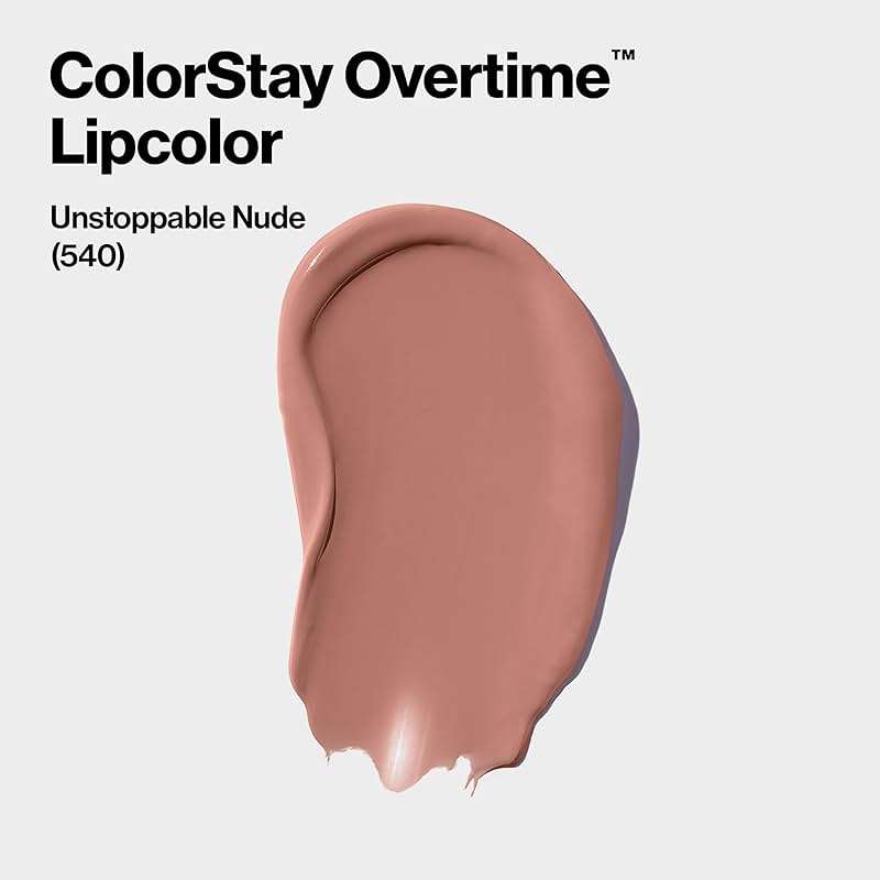 Revlon Liquid Lipstick with Clear Lip Gloss, ColorStay Overtime Lipcolor, Dual Ended with Vitamin E, 540 Unstoppable Nude, 0.07 Fl Oz - Image 3
