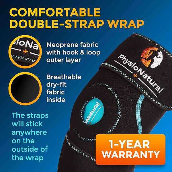 PhysioNatural Ice Pack for Knee Pain Relief, Reusable Gel Ice Wrap for Leg Injuries, Swelling, Knee Replacement Surgery, Cold Compress Therapy for Arthritis, Meniscus Tear and ACL - Image 6