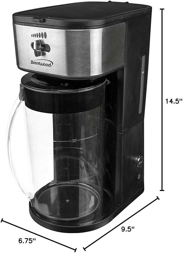Brentwood KT-2150BK Iced Tea and Coffee Maker with 64 Ounce Pitcher, Black - Image 2