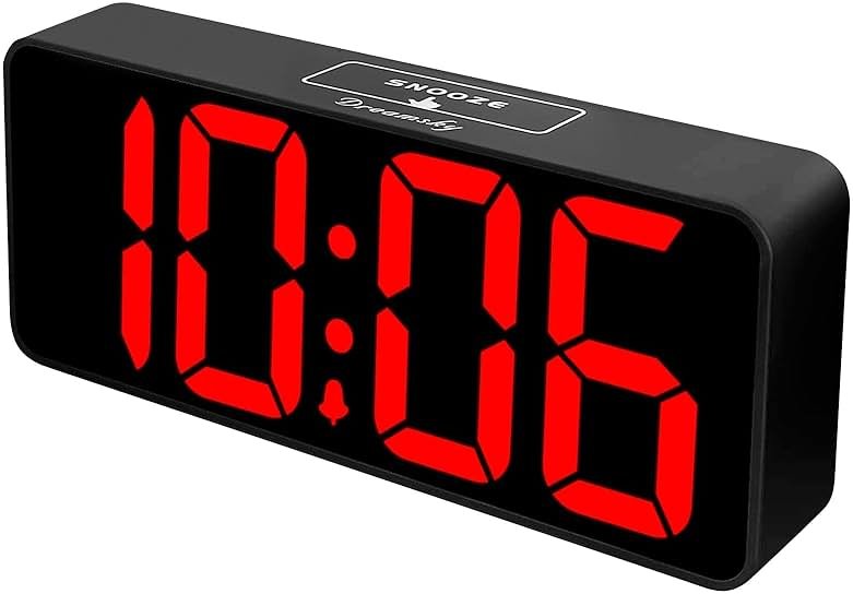 DreamSky Large Digital Alarm Clock Big Numbers for Seniors & Visually Impaired, 9 Inches Electric Clocks for Bedroom, Jumbo Display Fully Dimmable Brightness, USB Ports, Adjustable Alarm Volume - Product Image