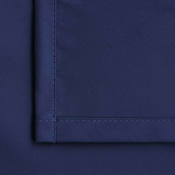 BGment Blackout Curtains for Bedroom 45 Inch Length - Short Room Darkening Drapes Thermal Insulated with Rod Pocket for Kitchen Living Room Bathroom Window, 42 x 45 Inch, 2 Panels, Navy Blue - Image 7