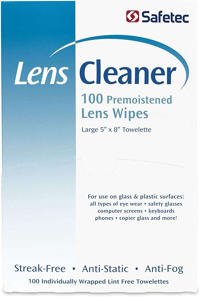 Safetec Lens & Eyeglasses Cleaning Wipes, Pre-Moistened Wipes (4 Pack of 100ct Boxes - 400 Cleaning Cloths) - Image 2