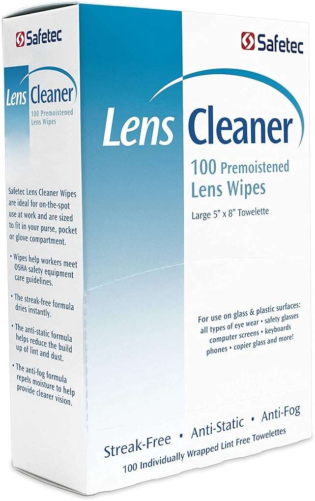 Safetec Lens & Eyeglasses Cleaning Wipes, Pre-Moistened Wipes (4 Pack of 100ct Boxes - 400 Cleaning Cloths) - Image 3