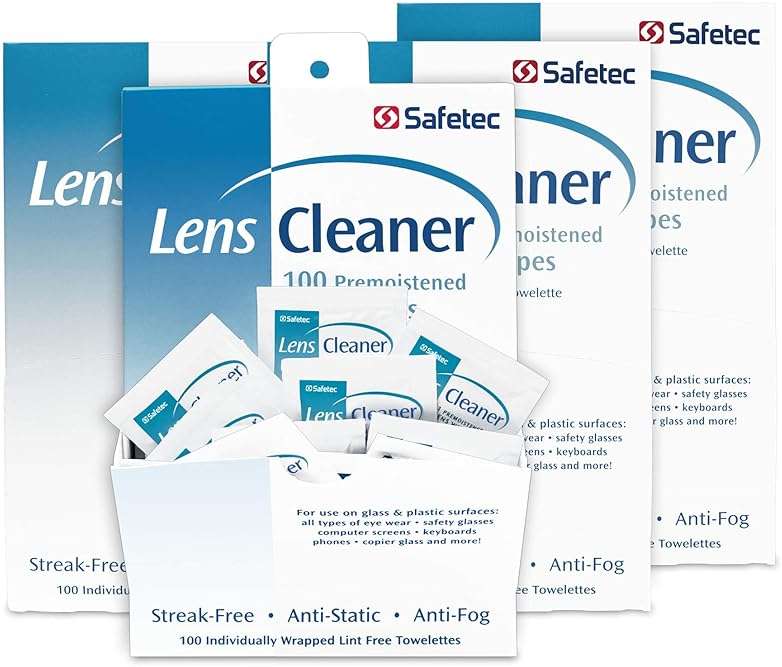 Safetec Lens & Eyeglasses Cleaning Wipes, Pre-Moistened Wipes (4 Pack of 100ct Boxes - 400 Cleaning Cloths) - Image 5