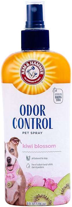 Arm & Hammer for Pets Super Deodorizing Spray for Dogs | Best Odor Eliminating Spray for All Dogs & Puppies | Fresh Kiwi Blossom Scent That Smells Great, 8 Ounces - Image 1