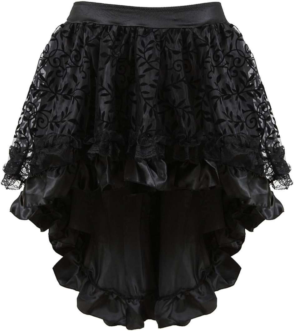 Zhitunemi Steampunk Skirt Plus Size: Renaissance Costume Women Pirate Skirt Corset Dress - Halloween Costumes Cosplay Events - Image 1