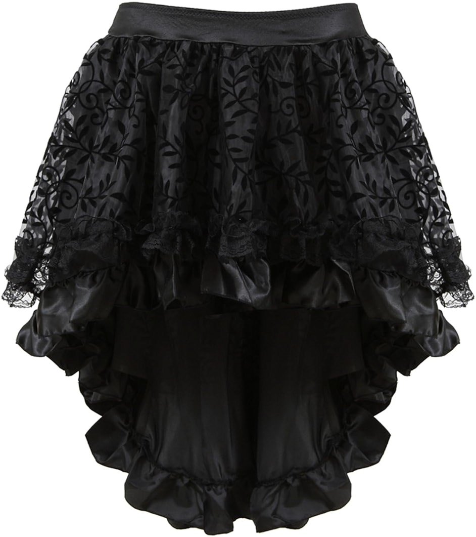 Zhitunemi Steampunk Skirt Plus Size: Renaissance Costume Women Pirate Skirt Corset Dress - Halloween Costumes Cosplay Events - Product Image
