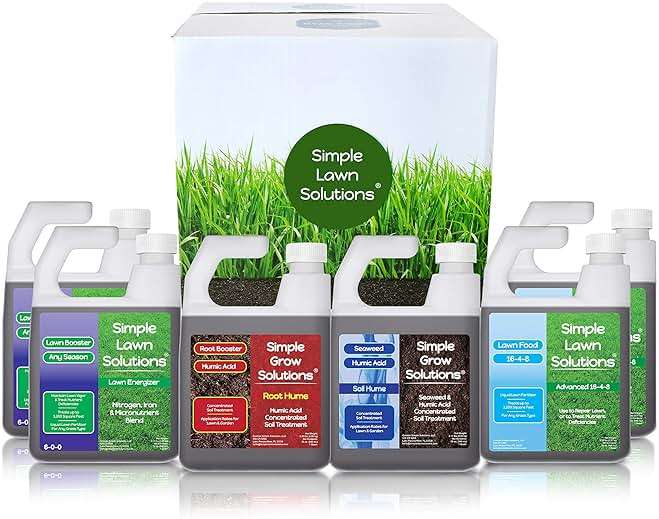 Simple Lawn Solutions - Ryan Knorr - Lawn Essentials Bundle Box - 6 Piece Set- Lawn Food 16-4-8 NPK, Lawn Energizer Booster, Root Hume- Humic Acid, Soil Hume- Seaweed, Humic Acid (32 Ounce Bundle) - Image 3