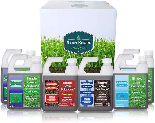 Simple Lawn Solutions - Ryan Knorr - Lawn Essentials Bundle Box - 6 Piece Set- Lawn Food 16-4-8 NPK, Lawn Energizer Booster, Root Hume- Humic Acid, Soil Hume- Seaweed, Humic Acid (32 Ounce Bundle) - Image 5