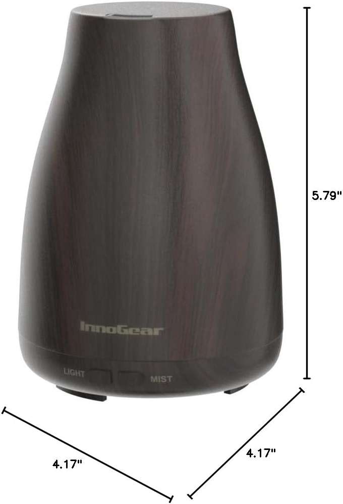 InnoGear Essential Oil Diffuser with Oils, 100ml Aromatherapy Diffuser with 6 Essential Oils Set, Aroma Cool Mist Humidifier Gift Set, Dark Wood Grain - Image 8