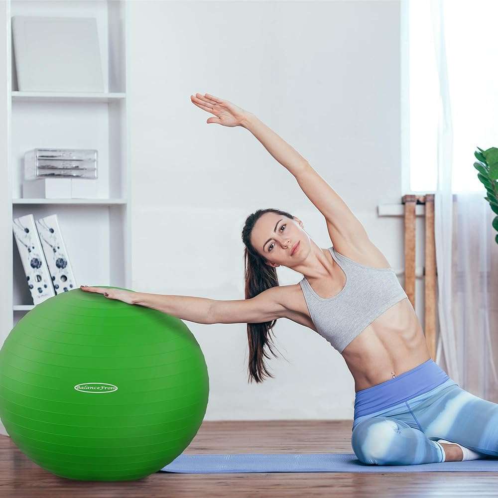 Fitvids Anti-Burst and Slip Resistant Exercise Yoga Fitness Birthing Ball with Quick Pump, 2,000-Pound Capacity, Multiple Colors and Sizes - Image 8