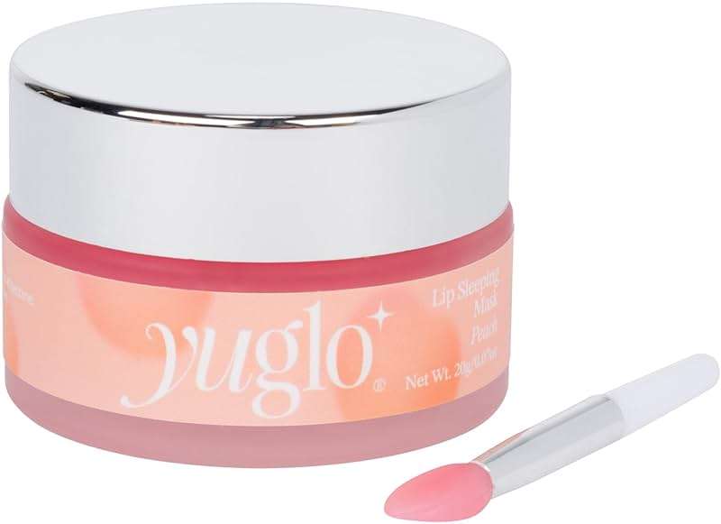YUGLO Lip Sleeping Mask | Peach Flavor | Hydrating & Soothing Lip Treatment for Dry, Chapped Lips | Plumps & Moisturizes | Overnight Lip Repair - Image 9