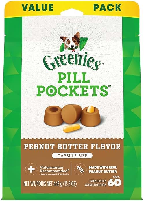 Greenies Pill Pockets for Dogs, Large Size Soft Dog Treats, Peanut Butter Flavor, 15.8 oz. Pouch - Product Image