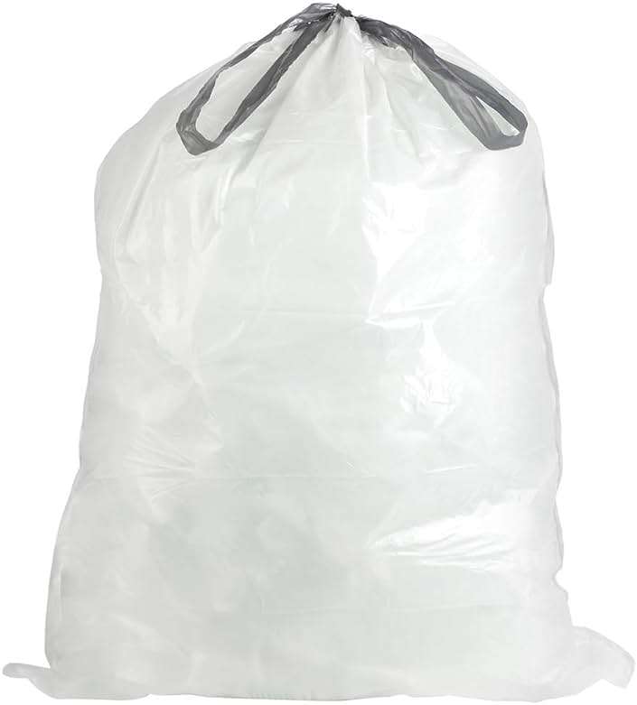 Plasticplace Custom Fit Trash Bags, Compatible with Simplehuman Code Q (50 Count), 13-17 Gallon Drawstring Garbage Liners, Heavy Duty Tear-Resistant - Image 2