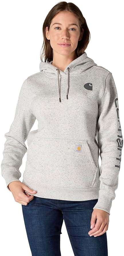 Carhartt Women's Relaxed Fit Midweight Logo Sleeve Graphic Sweatshirt - Image 1