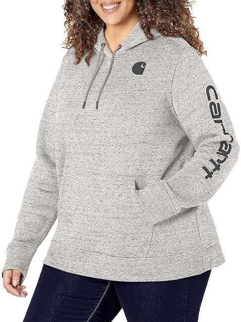Carhartt Women's Relaxed Fit Midweight Logo Sleeve Graphic Sweatshirt - Image 2