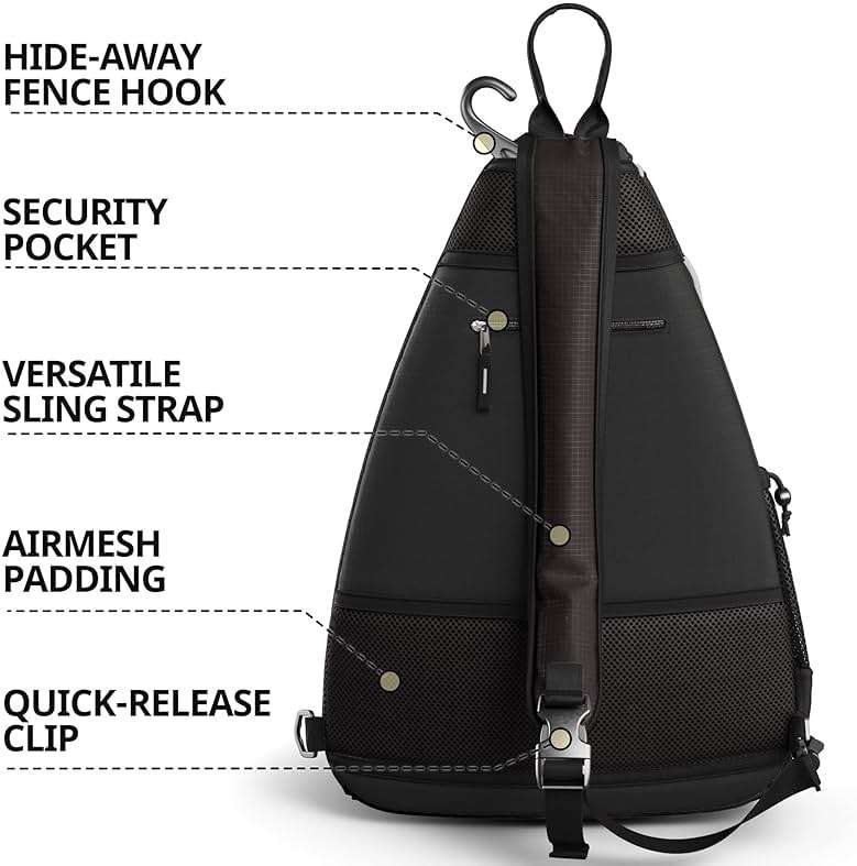 Athletico Sling Bag - Crossbody Backpack for Pickleball, Tennis, Racketball, and Travel for Men and Women - Image 3