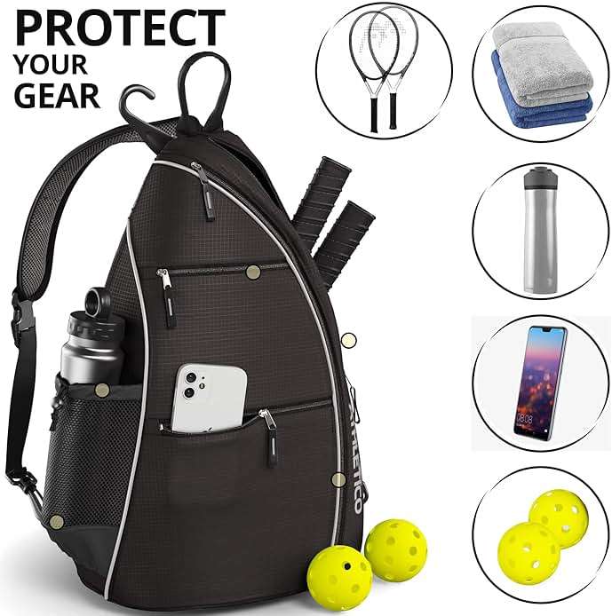Athletico Sling Bag - Crossbody Backpack for Pickleball, Tennis, Racketball, and Travel for Men and Women - Image 4
