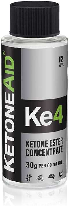 KetoneAid Ke4 Ketone Ester Concentrate | Not a Ketone Salt, No Sugar, No Caffeine | Exogenous D-BHB Ester | 12 Serving Per Bottle (1 Count) - Image 1