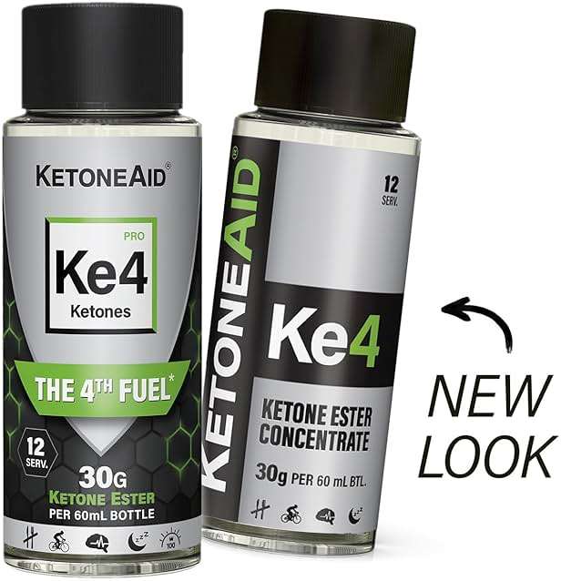 KetoneAid Ke4 Ketone Ester Concentrate | Not a Ketone Salt, No Sugar, No Caffeine | Exogenous D-BHB Ester | 12 Serving Per Bottle (1 Count) - Image 3