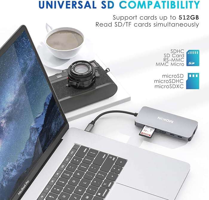 USB C Adapters for MacBook Pro/Air,Mac Dongle with 3 USB Port,USB C to HDMI, USB C to RJ45 Ethernet,MOKiN 9 in 1 USB C to HDMI Adapter,100W Pd Charging, USB C to SD/TF Card Reader USB C Hub - Image 7
