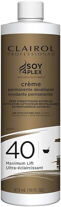 Clairol Professional Crème Permanente 40 Volume Hair Developers, 16 oz. | For Coloring, Lightening & Lifting with Deep Conditioning Formula | Packaging May Vary - Image 1