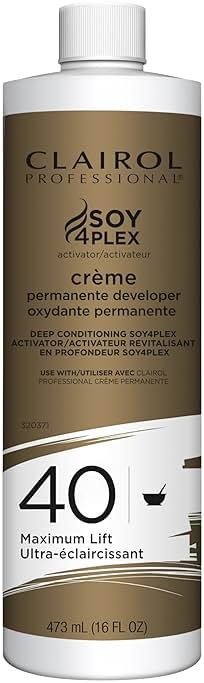 Clairol Professional Crème Permanente 40 Volume Hair Developers, 16 oz. | For Coloring, Lightening & Lifting with Deep Conditioning Formula | Packaging May Vary - Product Image