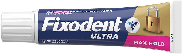 Fixodent Ultra Max Hold Denture Adhesive Cream, 2.2 oz (2-Pack), Strong False Teeth Glue - Image 12