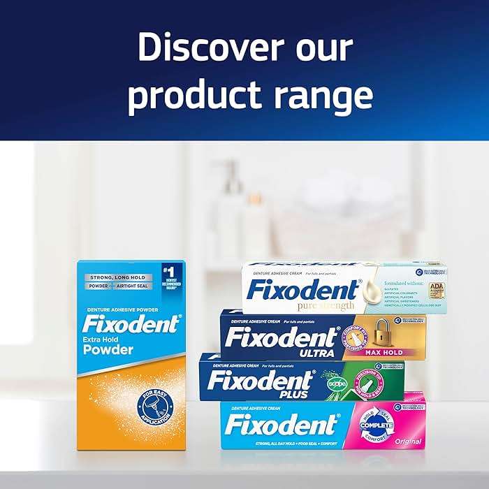 Fixodent Ultra Max Hold Denture Adhesive Cream, 2.2 oz (2-Pack), Strong False Teeth Glue - Image 8