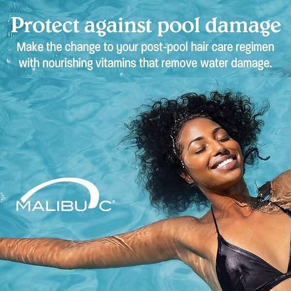 Malibu C Swimmers Wellness Shampoo and Conditioner Set - Restorative Hair Care for Swimmers - Protects Against Chlorine Damage & Combats Brittle Hair (33.8 oz) - Image 7