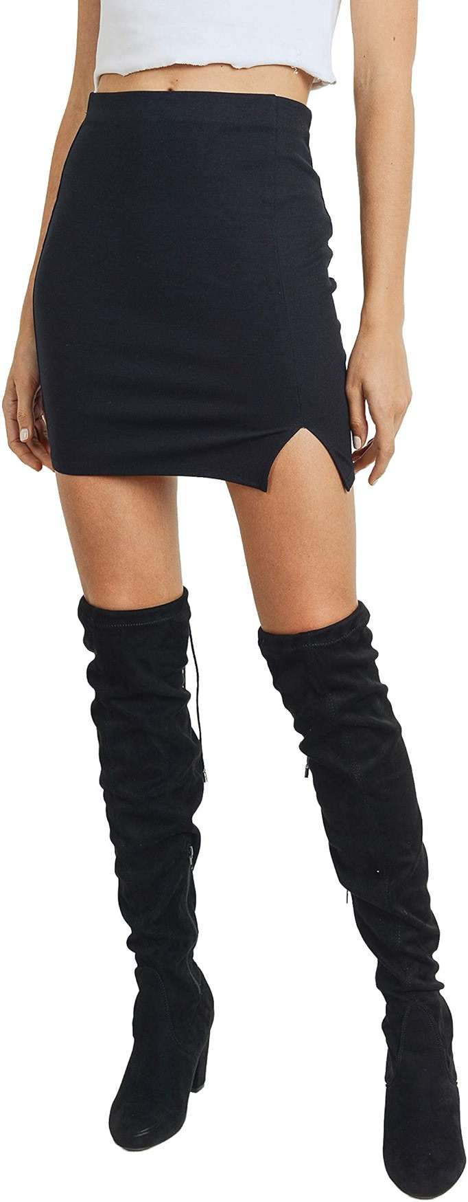 LaClef Women's Mini Fitting Split Skirt - Image 8
