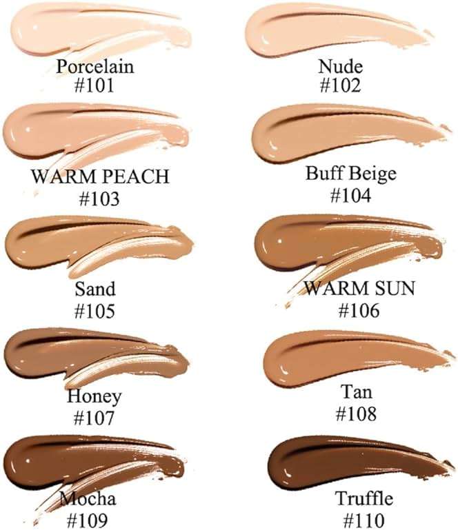 2 Pack PHOERA Foundation,Full Coverage Flawless Soft Matte 24HR Oil Control Liquid Foundation.104 Buff Beige - Image 4